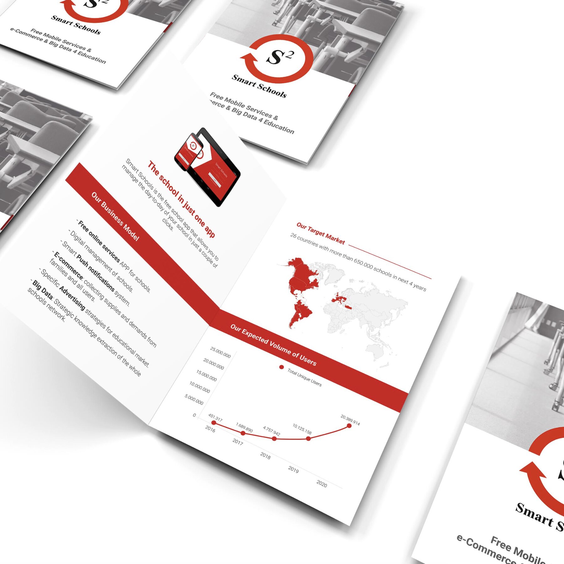 Diseño de díptico para Smart Schools