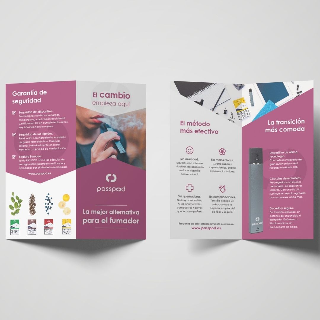 Diseño de díptico para Passpod