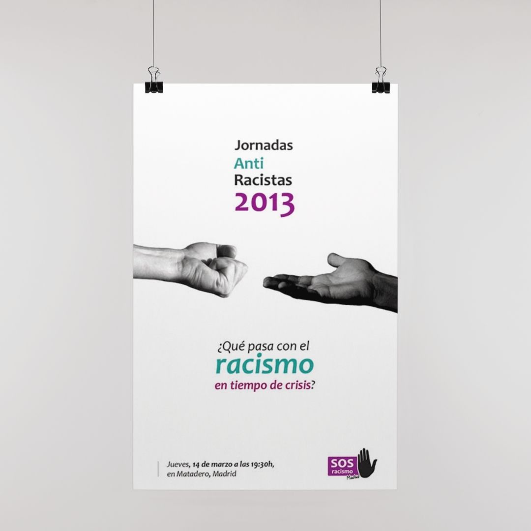 Diseño del cartel de SOS Racismo 2013