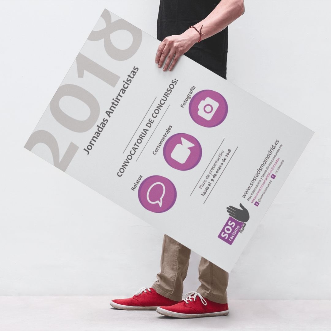 Diseño del cartel de SOS Racismo 2018