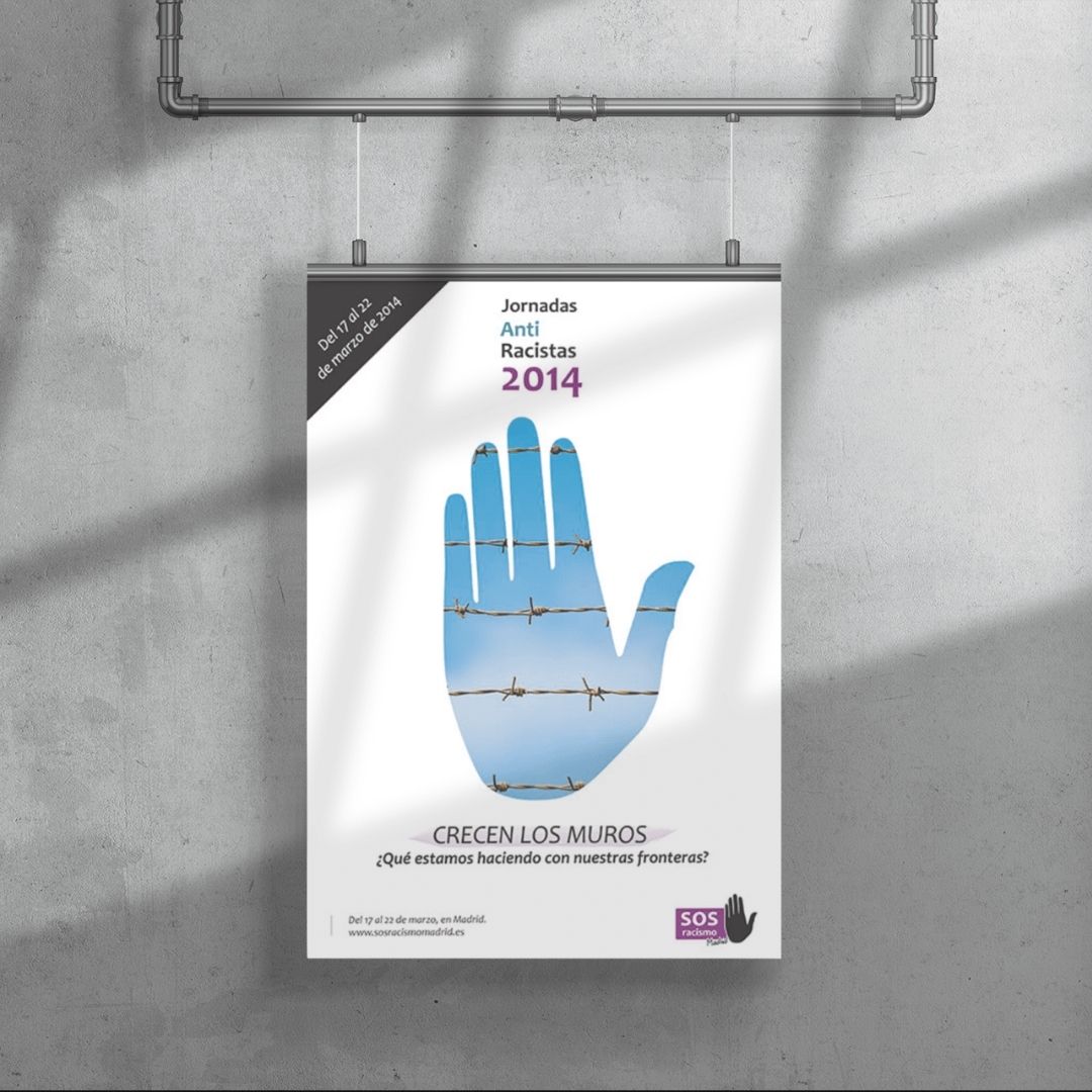Diseño de cartel de las Jornadas Antirracistas 2014